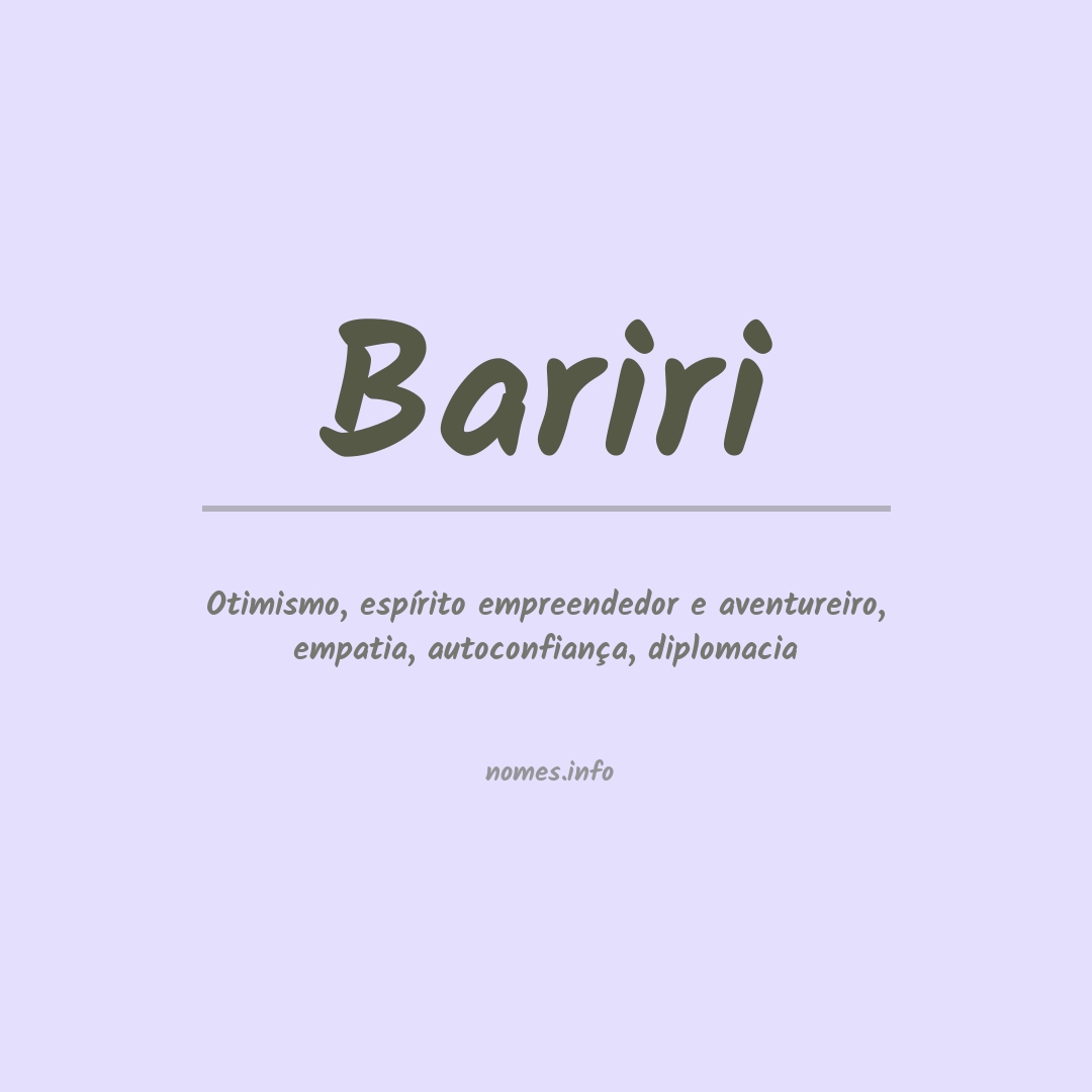 Significado do nome Bariri