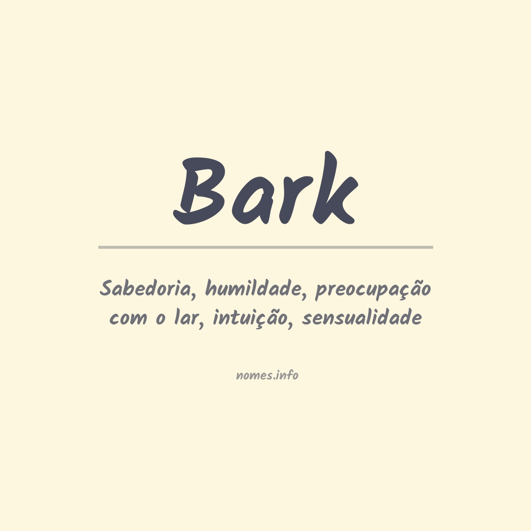 Significado do nome Bark