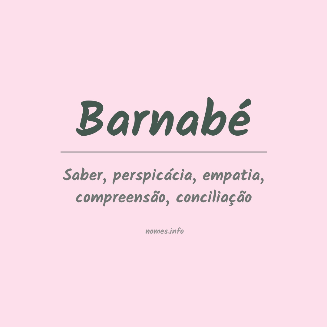 Significado do nome Barnabé