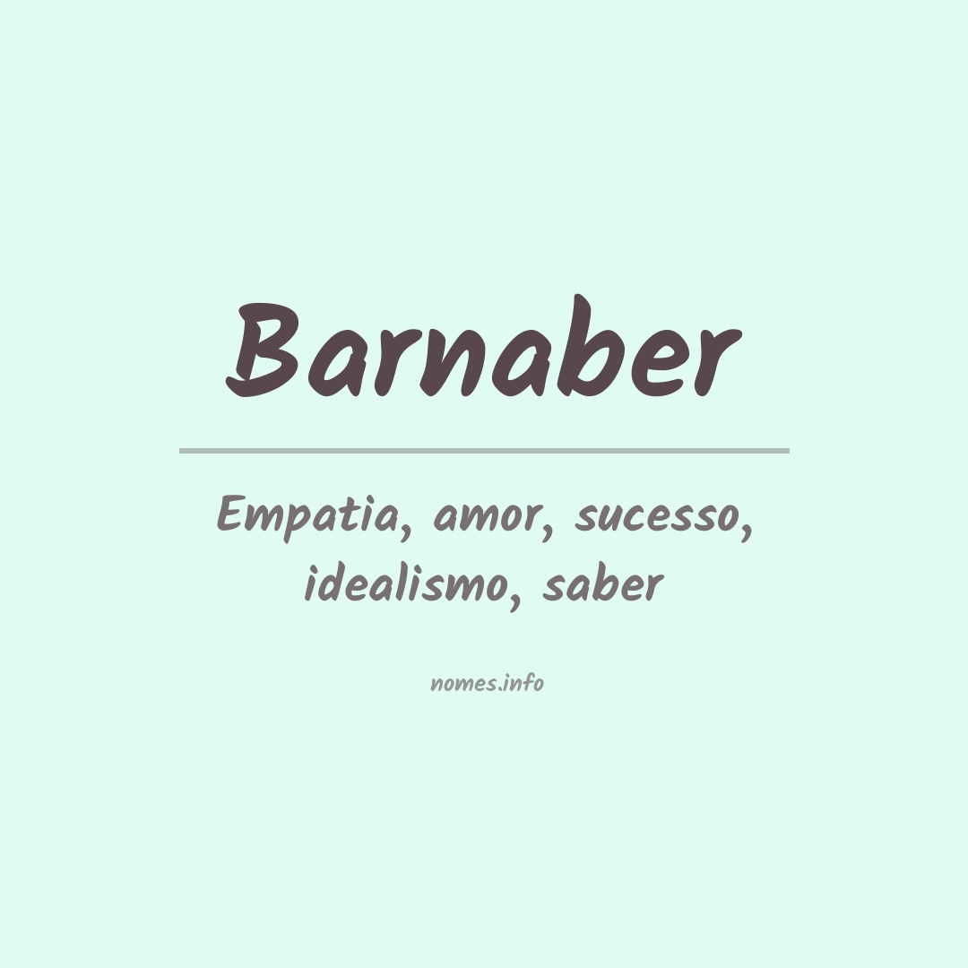 Significado do nome Barnaber