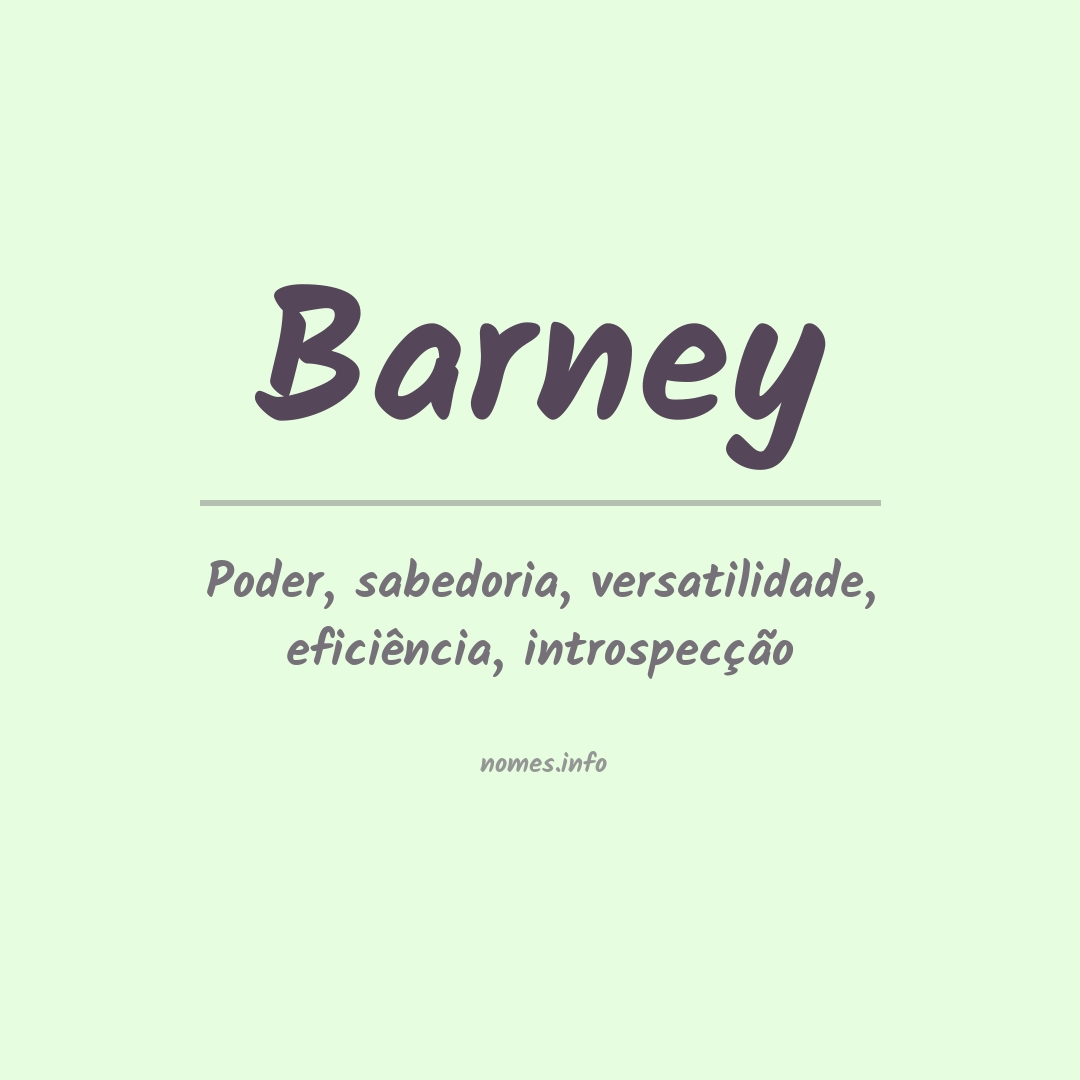 Significado do nome Barney