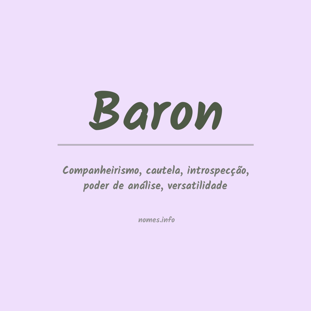 Significado do nome Baron