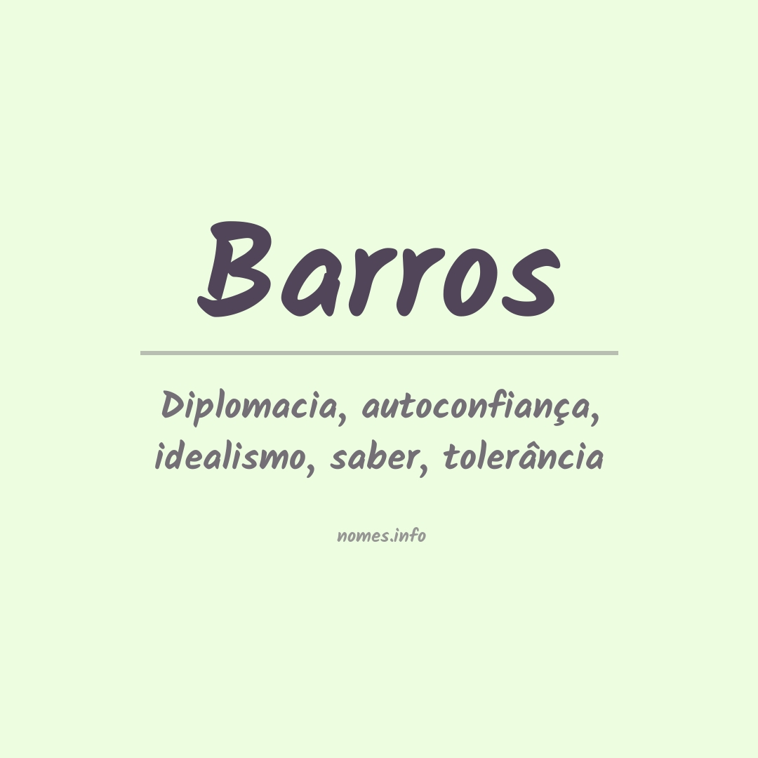 Significado do nome Barros