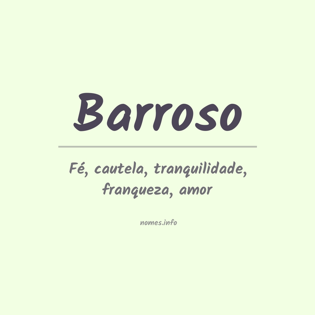 Significado do nome Barroso