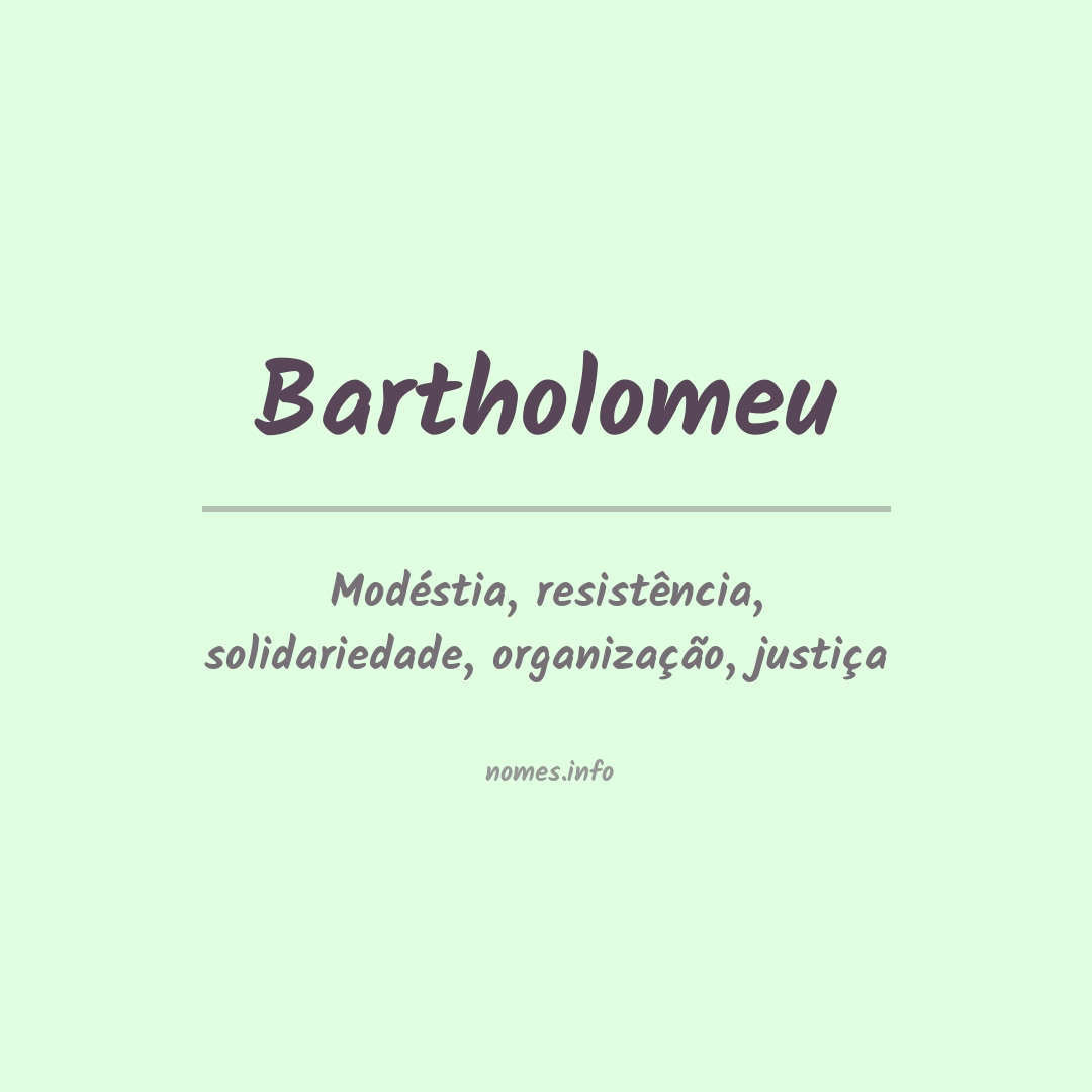 Significado do nome Bartholomeu