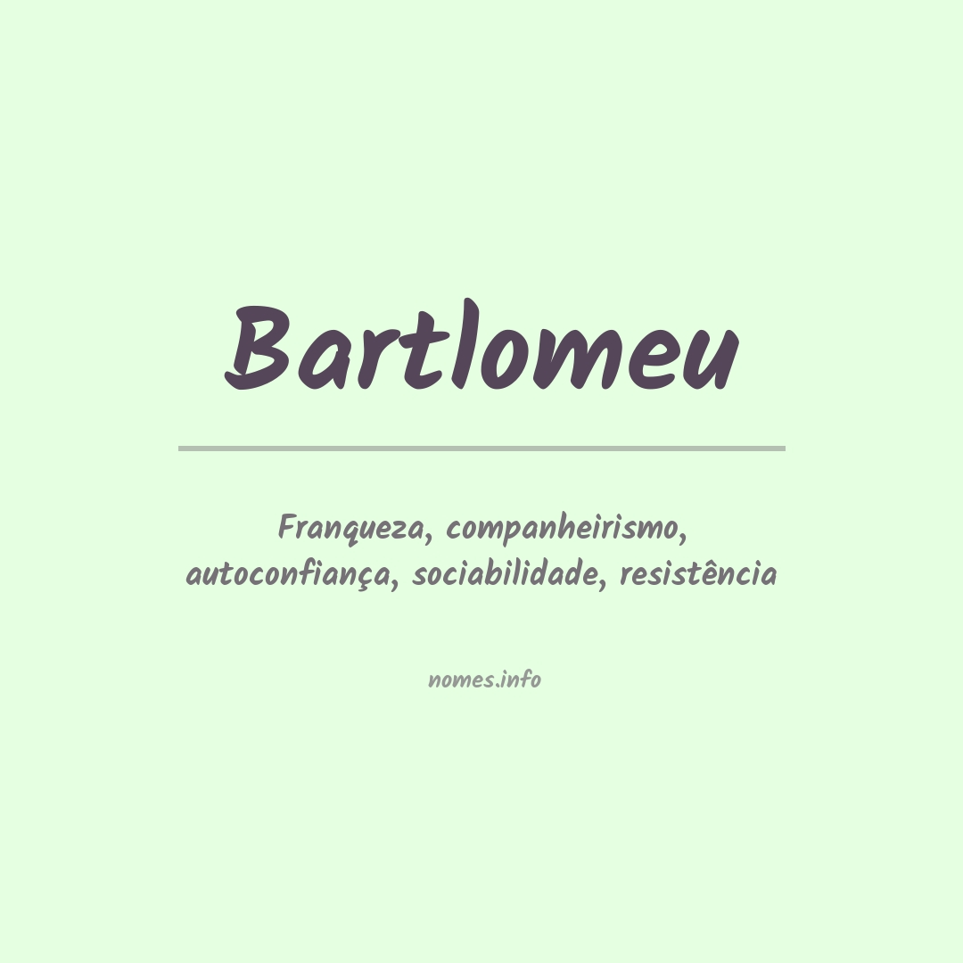 Significado do nome Bartlomeu