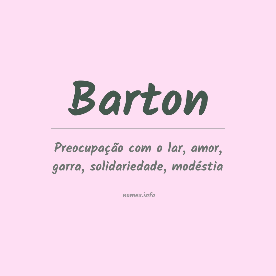 Significado do nome Barton
