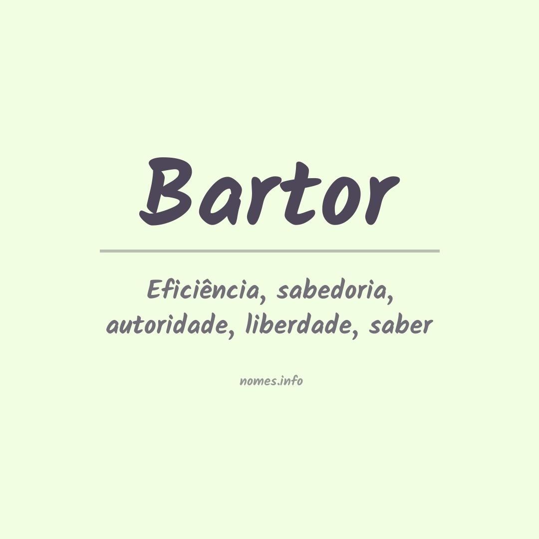 Significado do nome Bartor