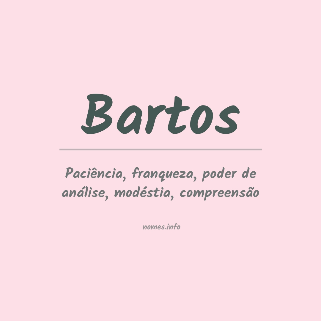 Significado do nome Bartos