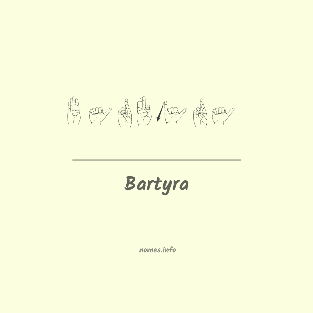 Bartyra em Libras