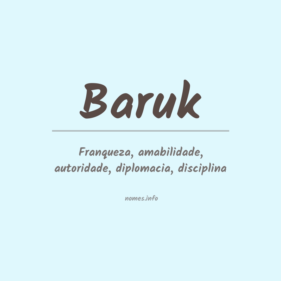 Significado do nome Baruk