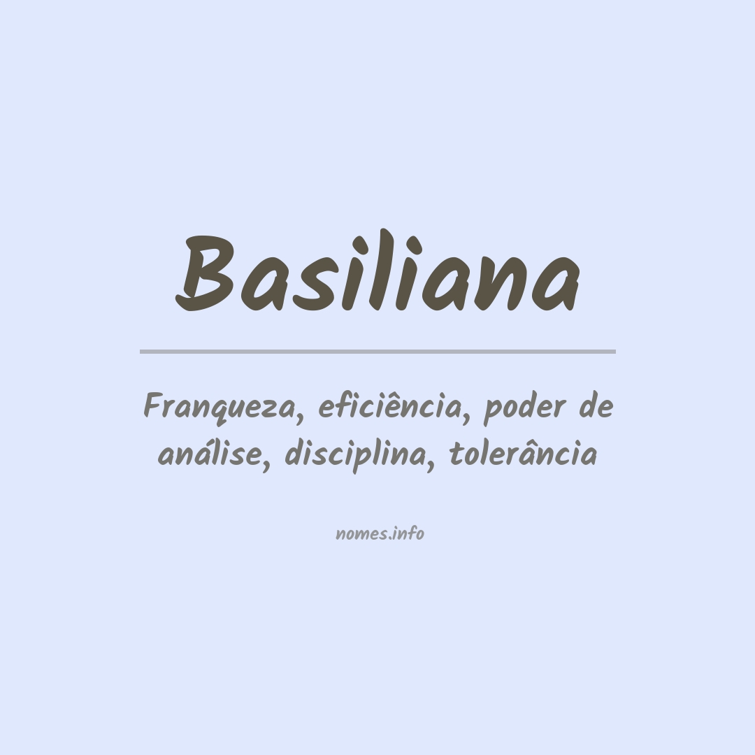 Significado do nome Basiliana
