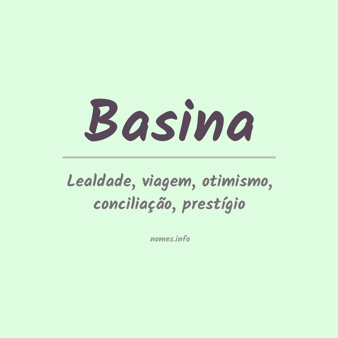 Significado do nome Basina