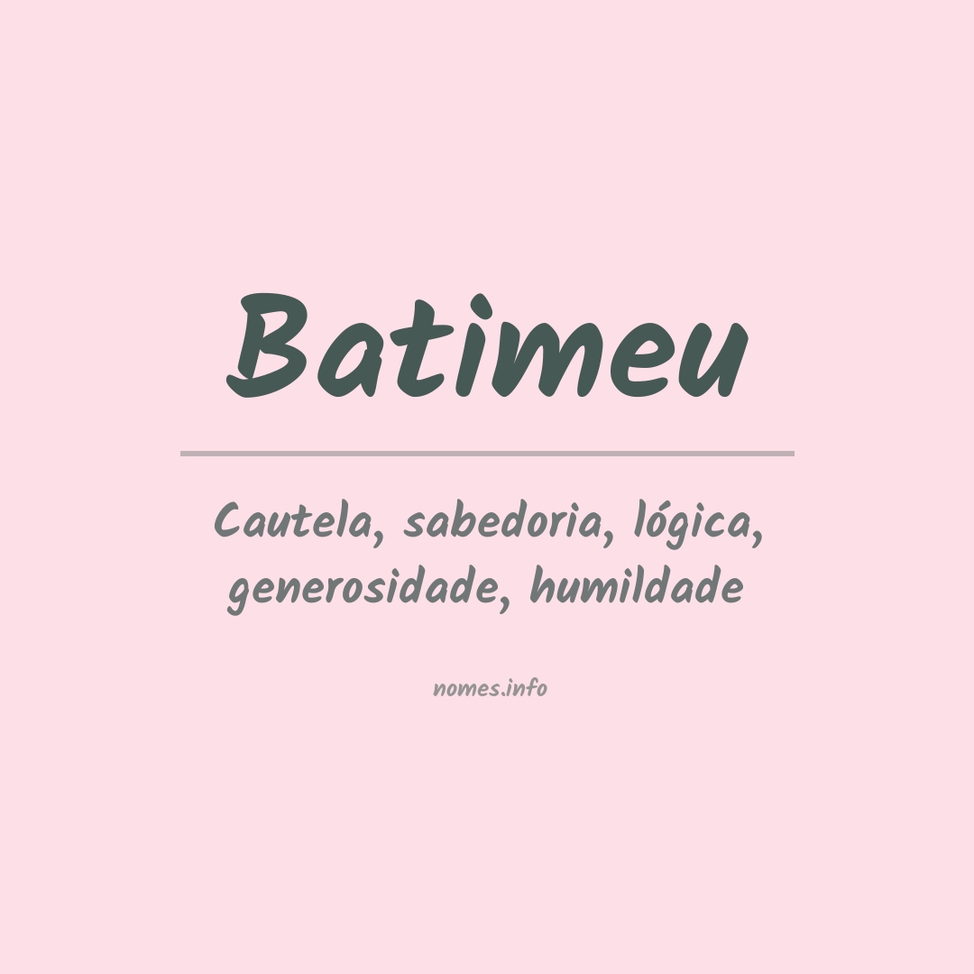 Significado do nome Batimeu