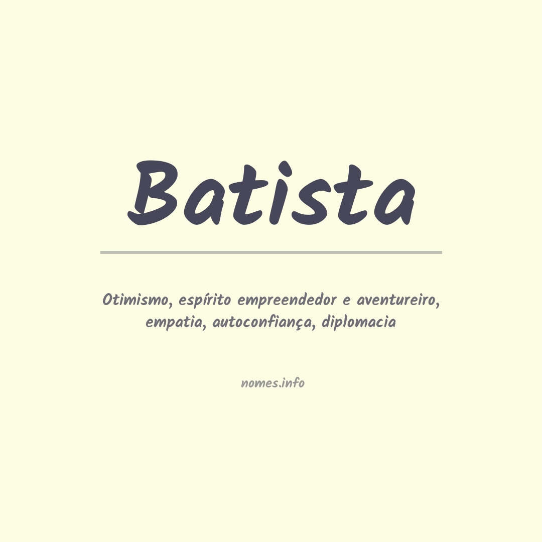Significado do nome Batista