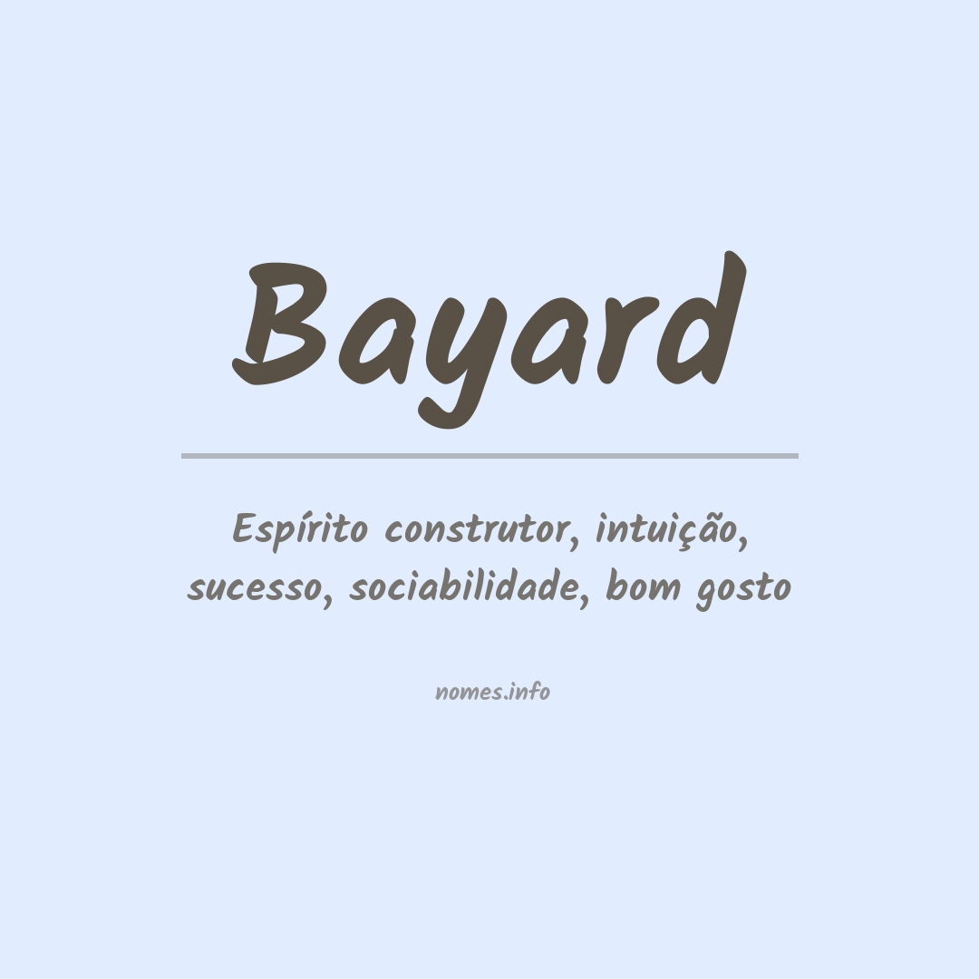 Significado do nome Bayard