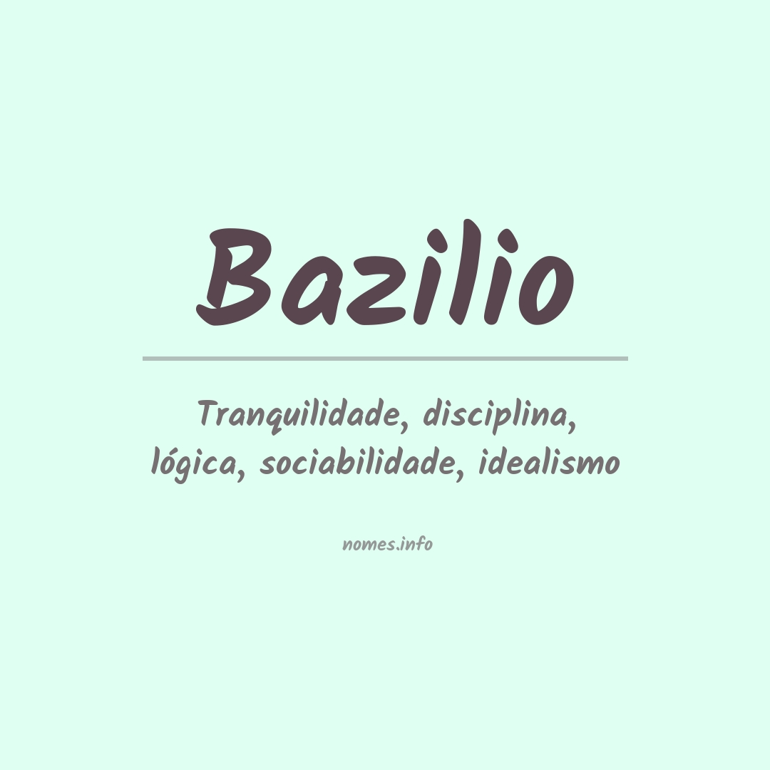 Significado do nome Bazilio
