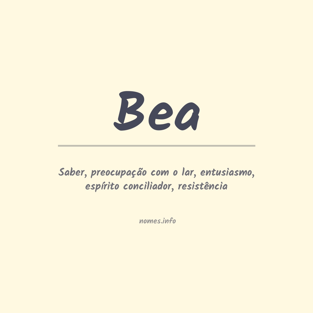 Significado do nome Bea
