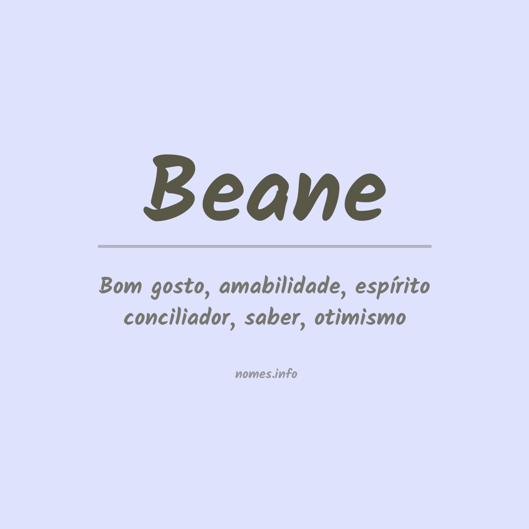 Significado do nome Beane