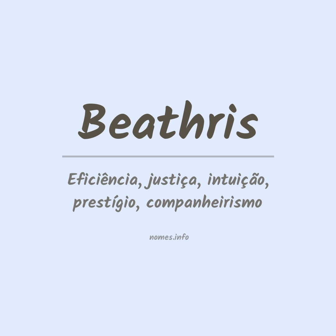 Significado do nome Beathris