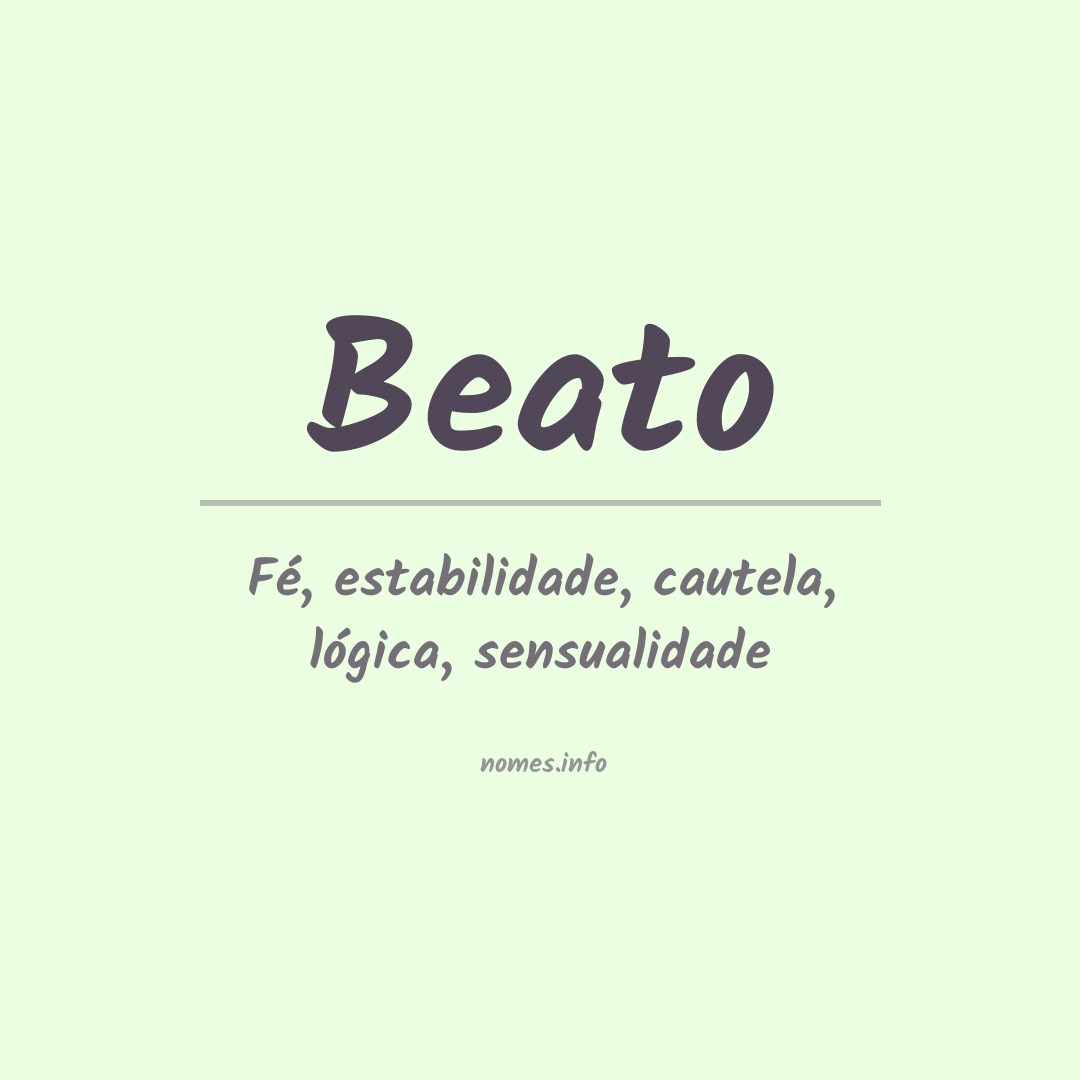 Significado do nome Beato