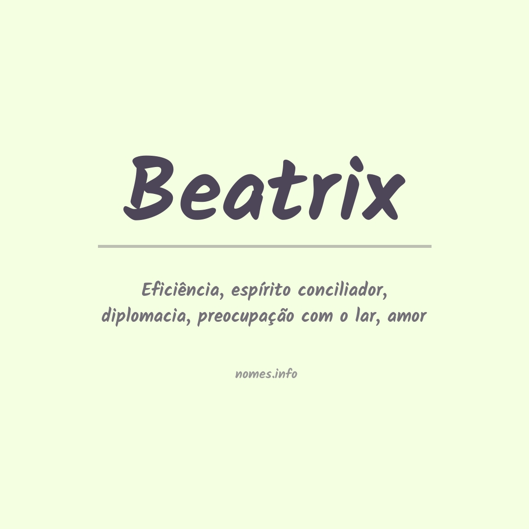 Significado do nome Beatrix