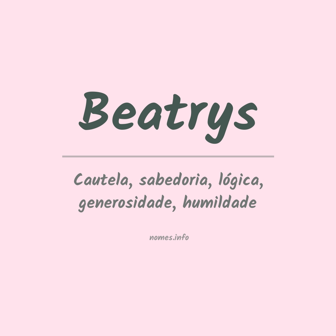 Significado do nome Beatrys