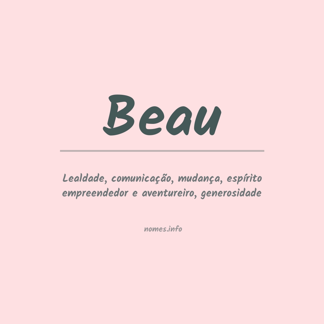 Significado do nome Beau