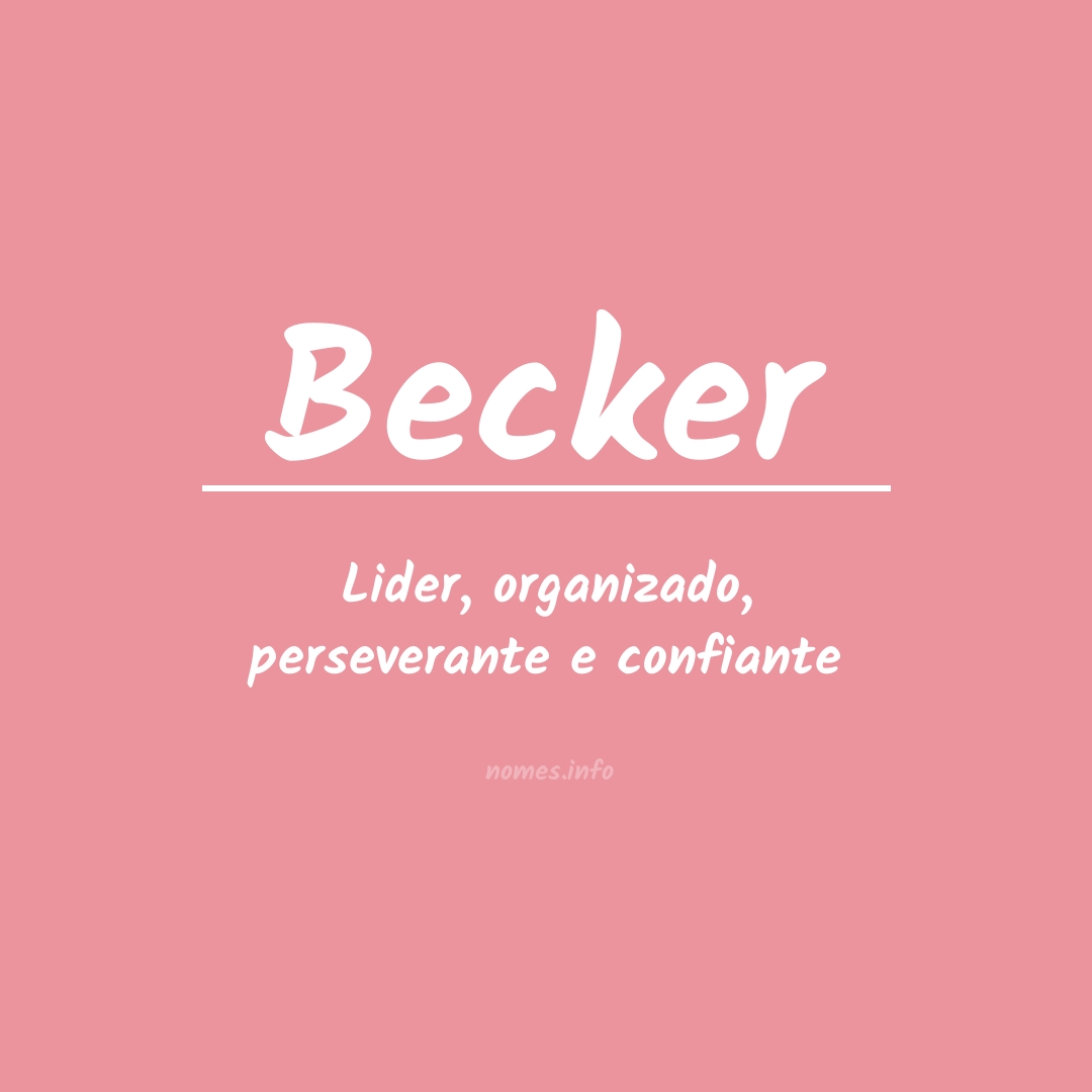 Significado do nome Becker