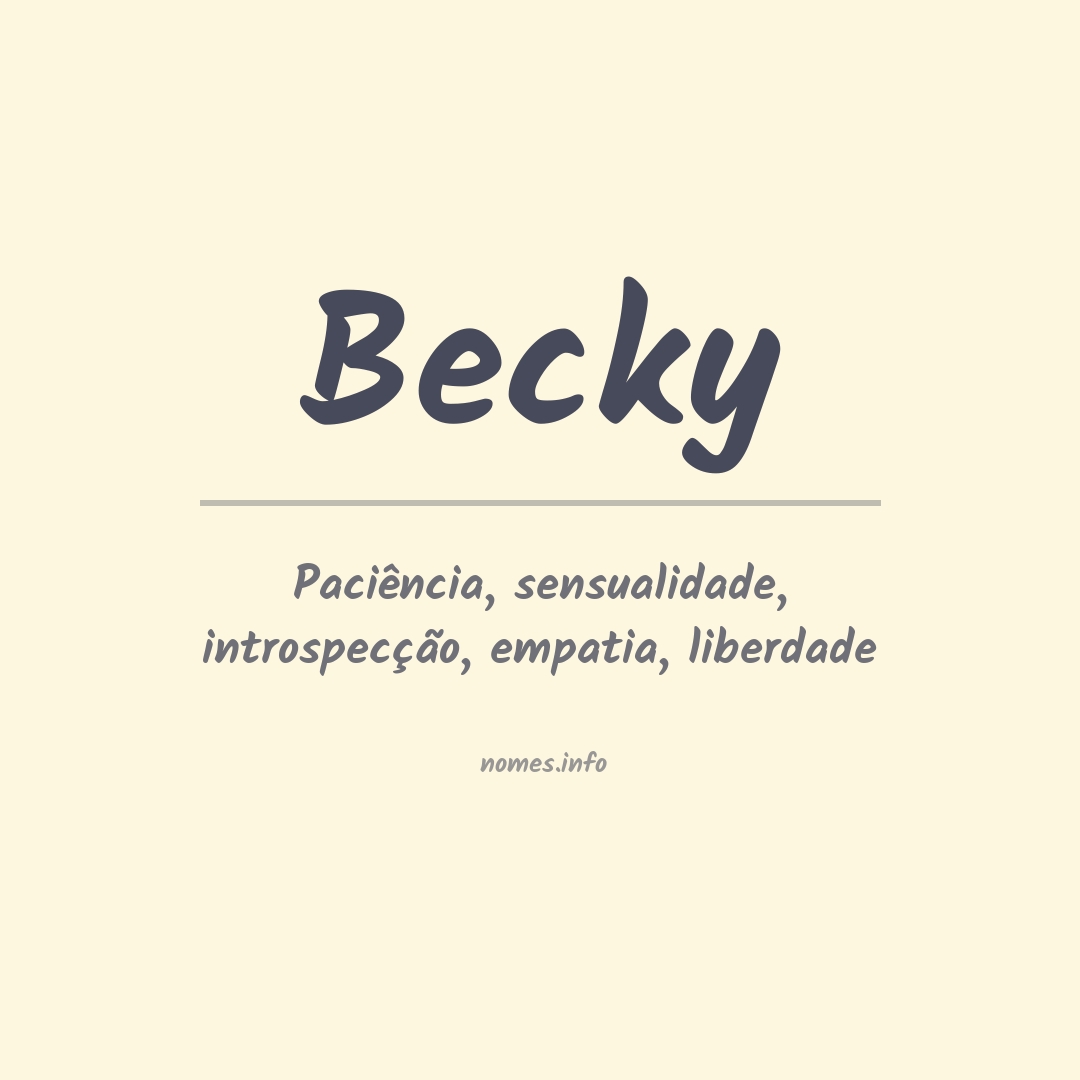 Significado do nome Becky