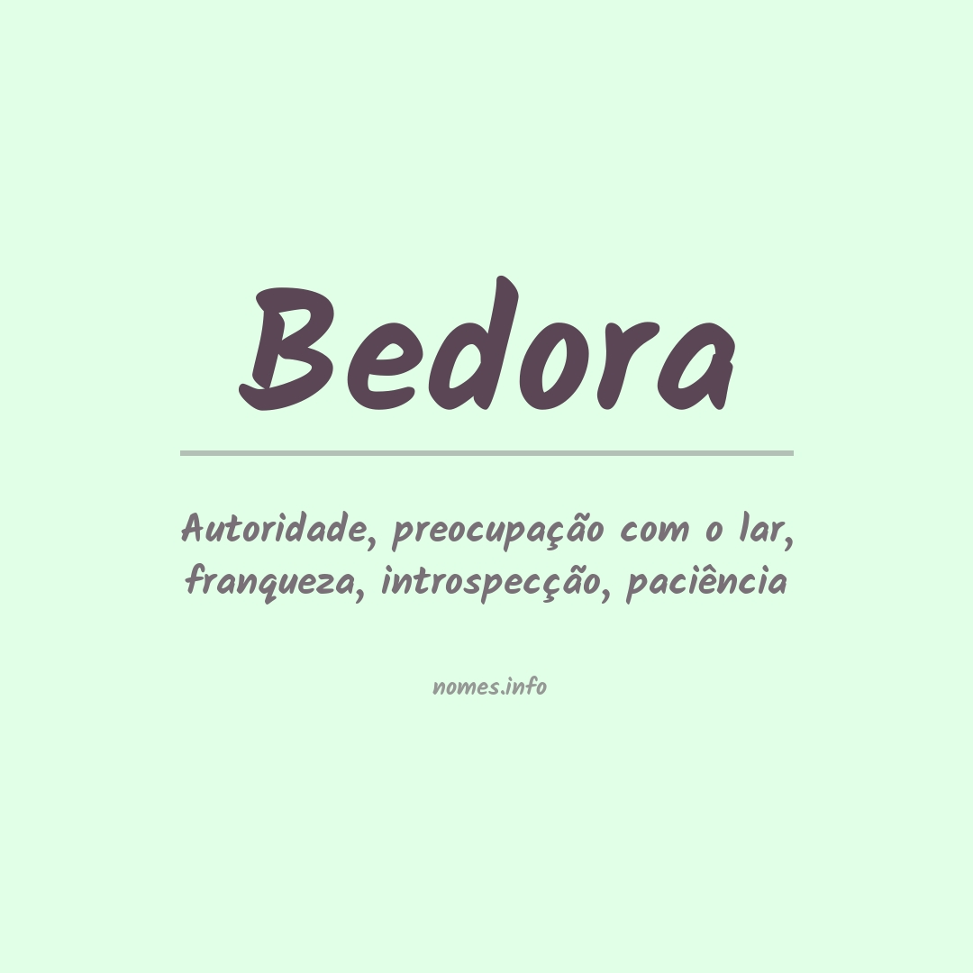 Significado do nome Bedora