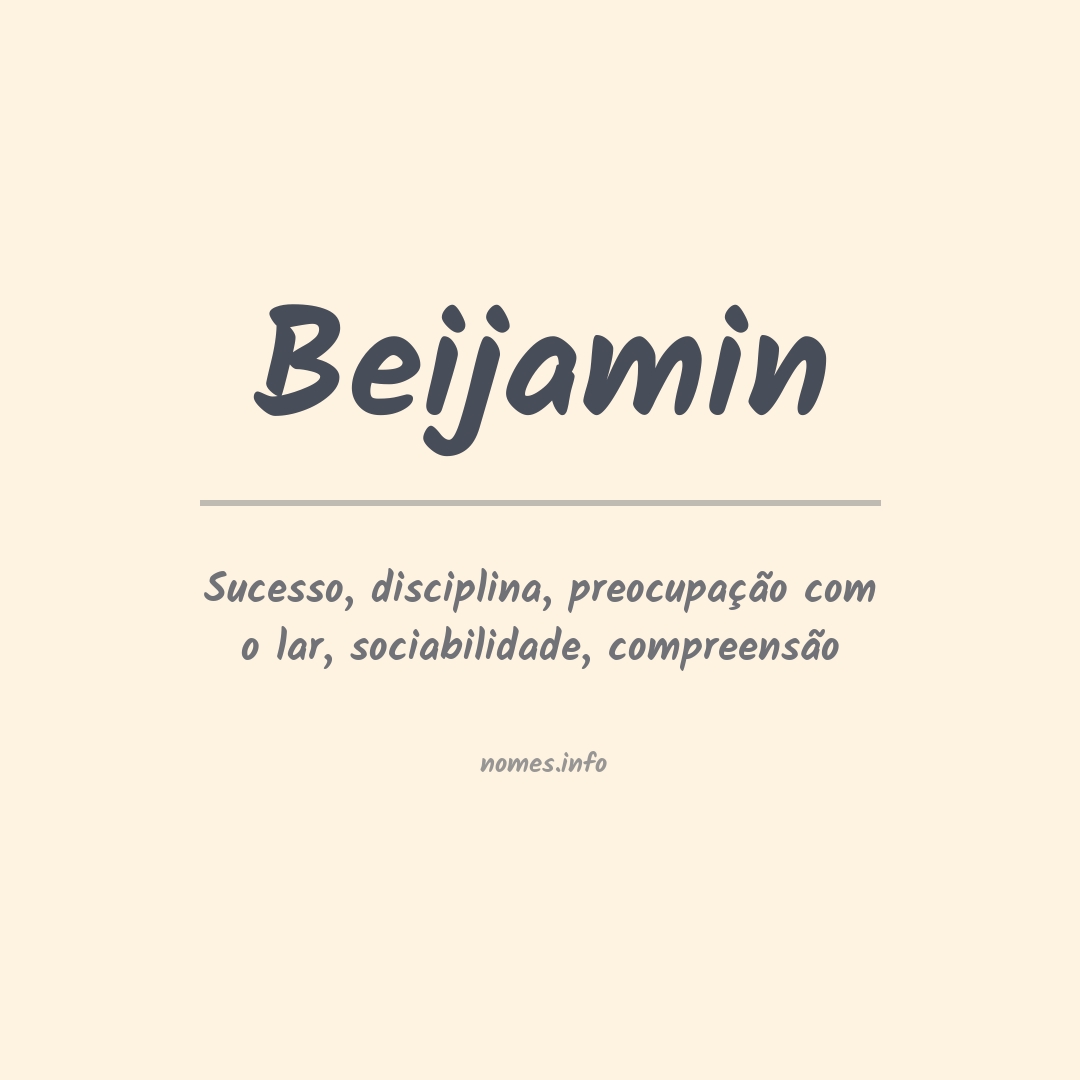 Significado do nome Beijamin