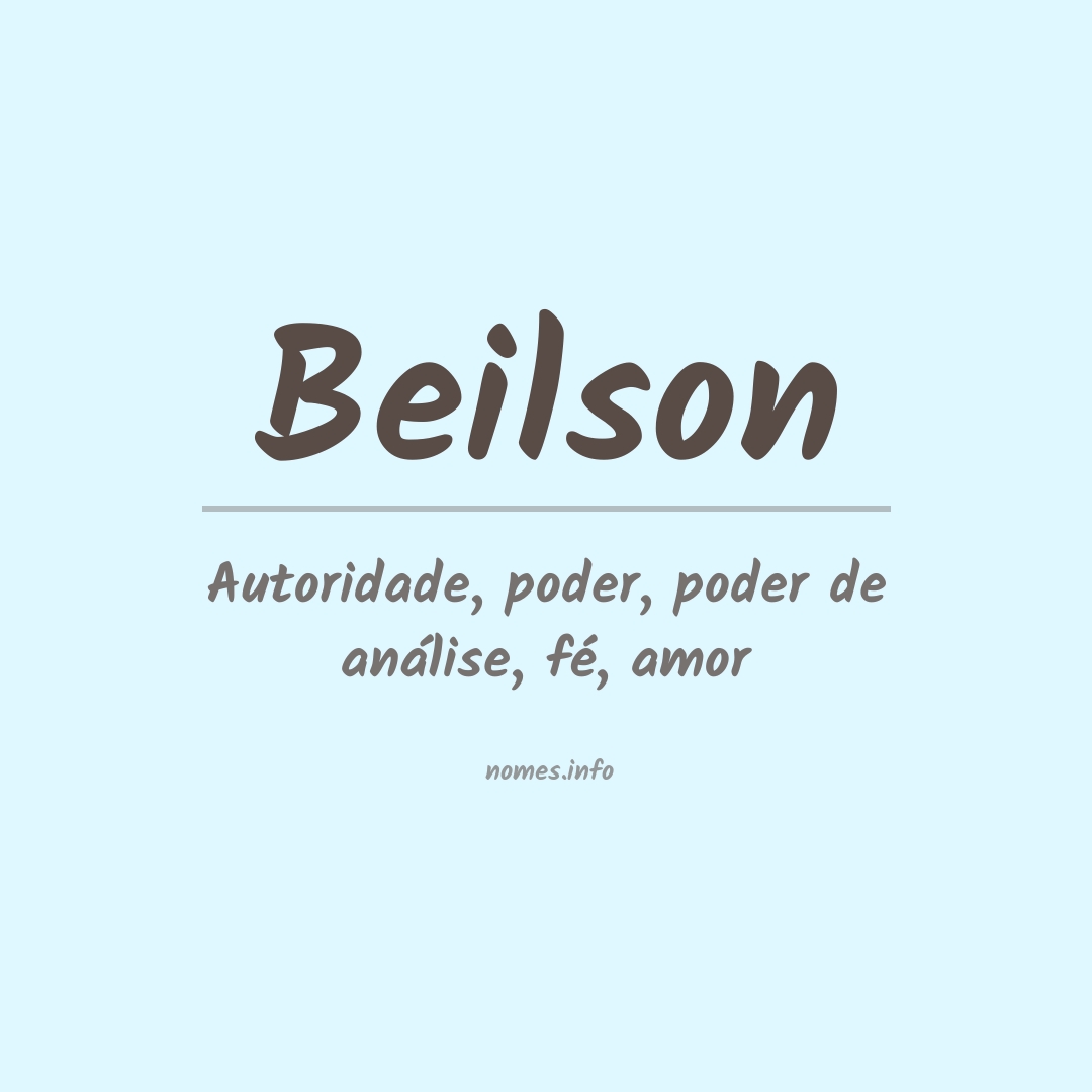 Significado do nome Beilson