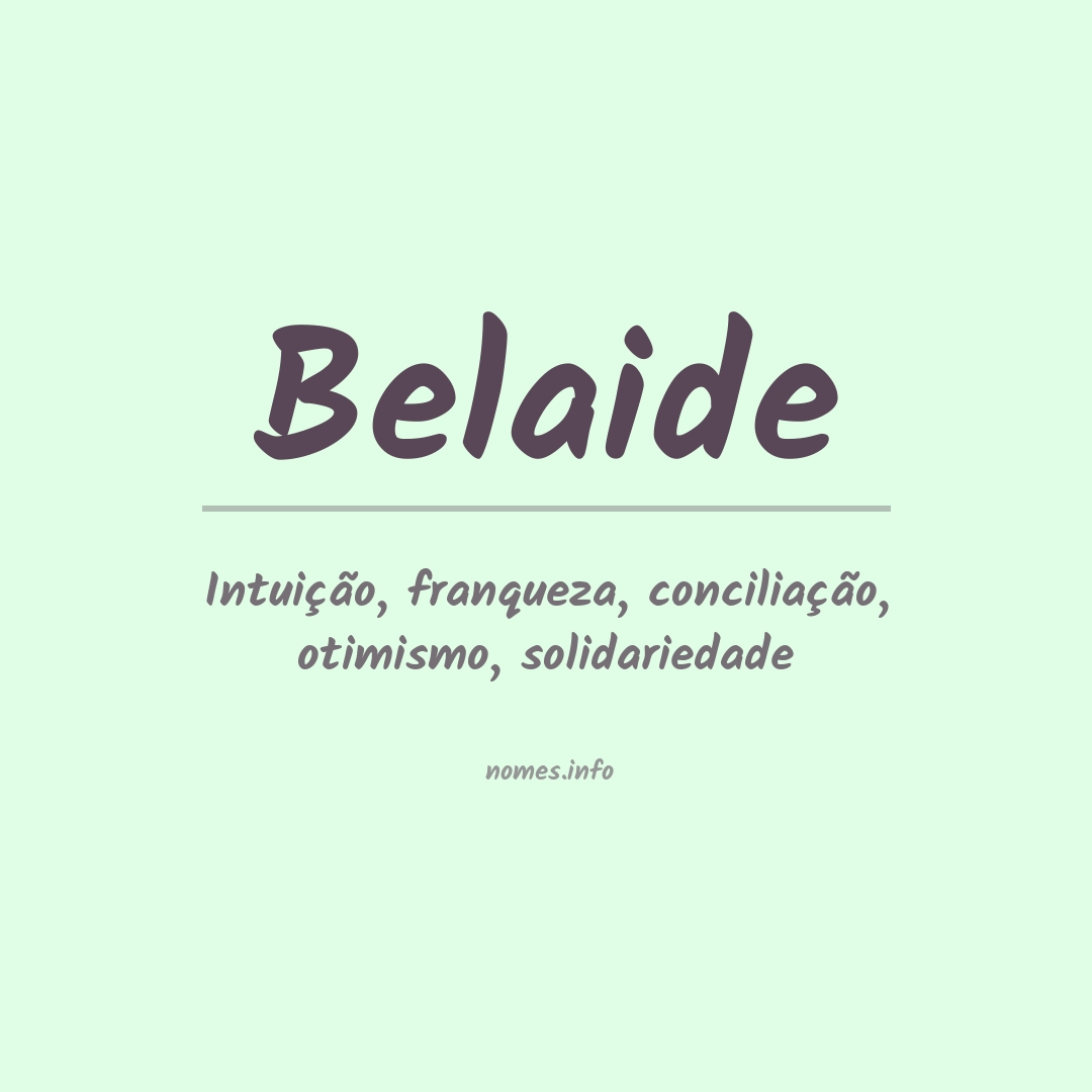 Significado do nome Belaide