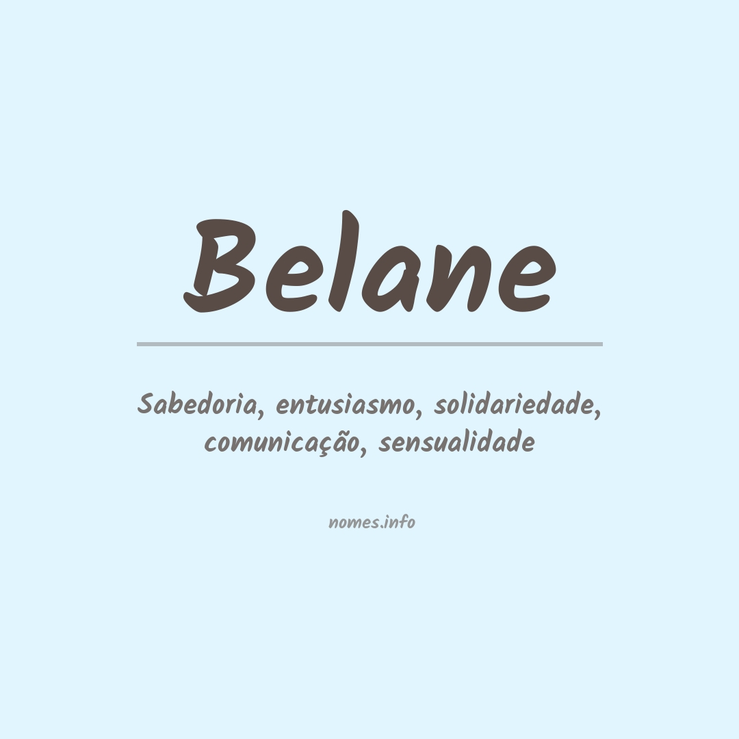 Significado do nome Belane