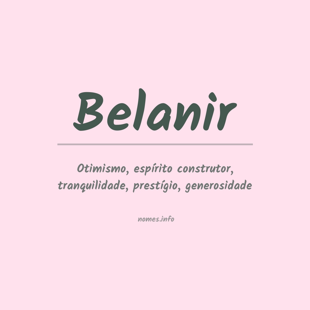 Significado do nome Belanir