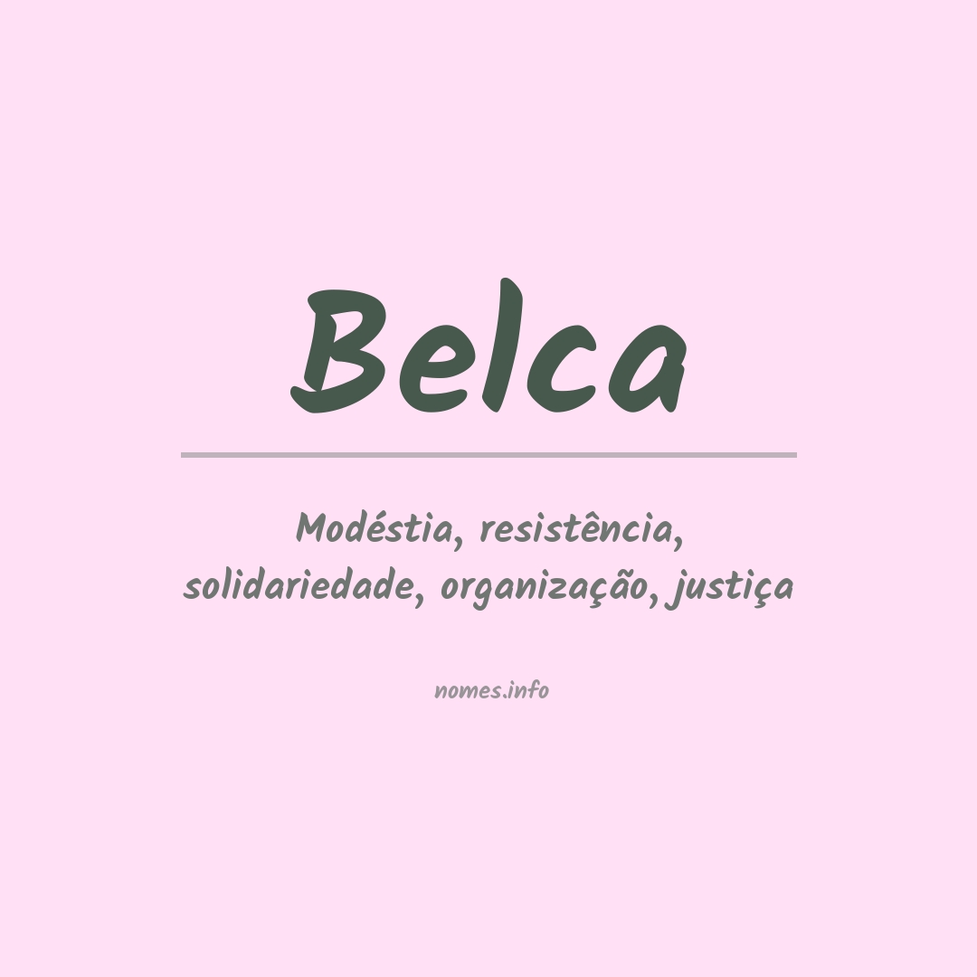 Significado do nome Belca