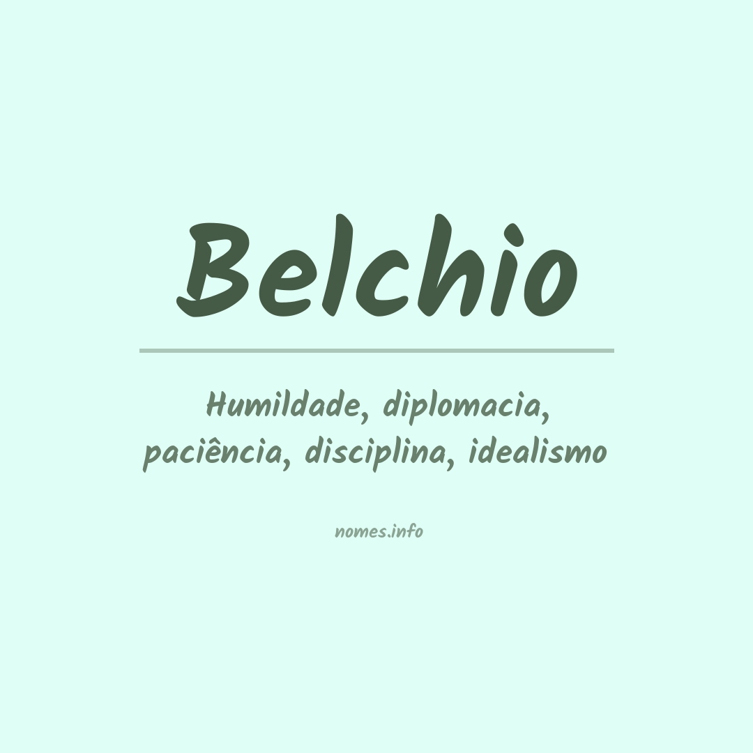 Significado do nome Belchio