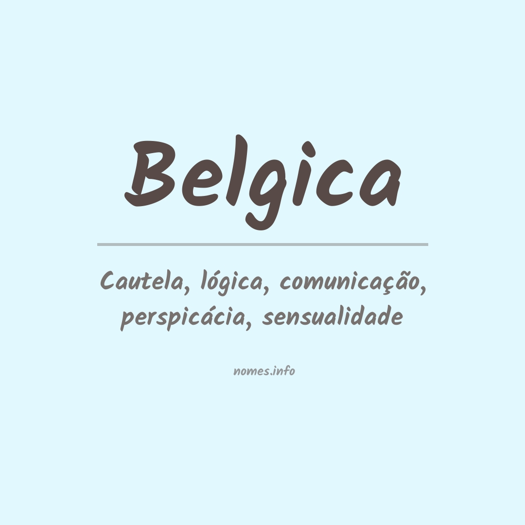 Significado do nome Belgica