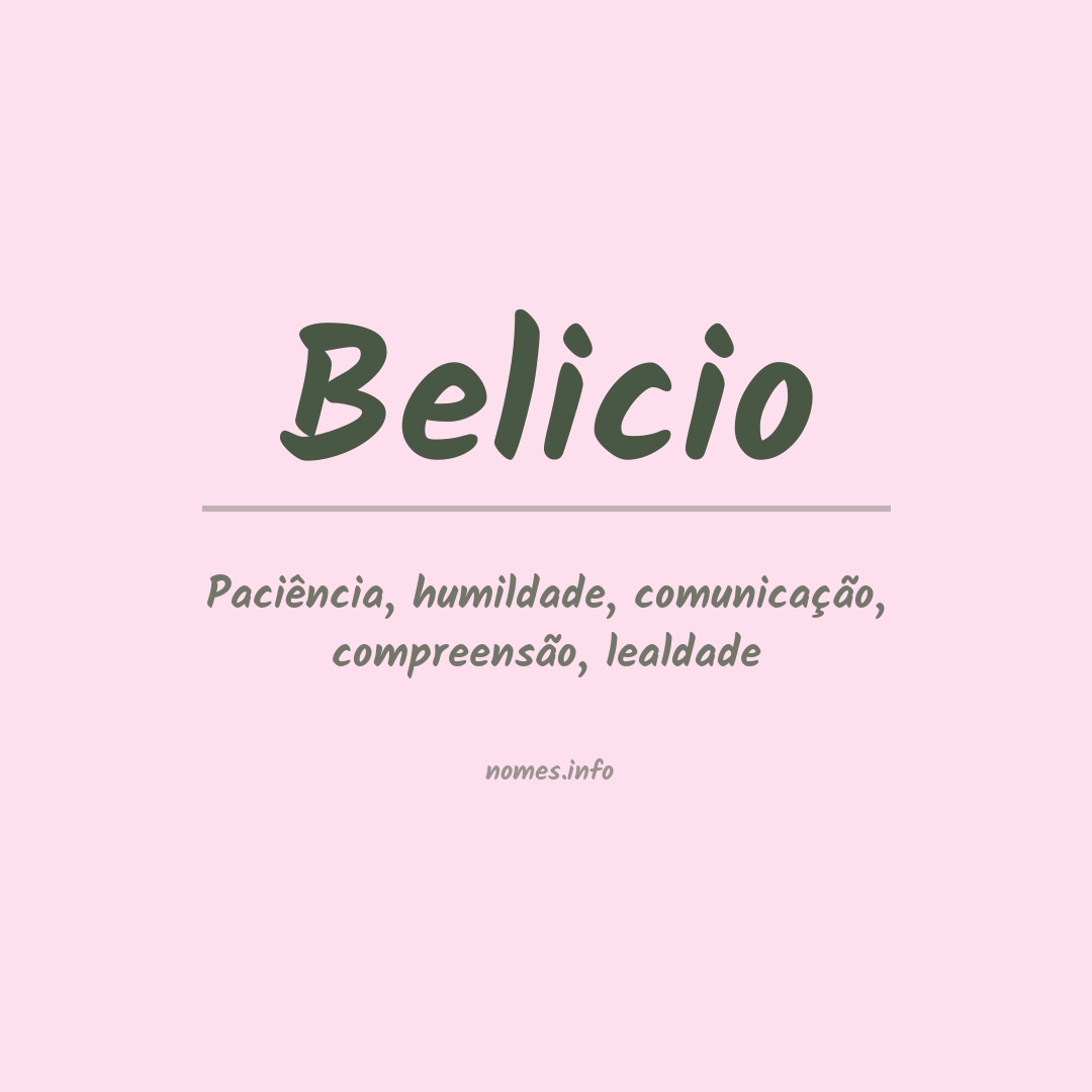 Significado do nome Belicio