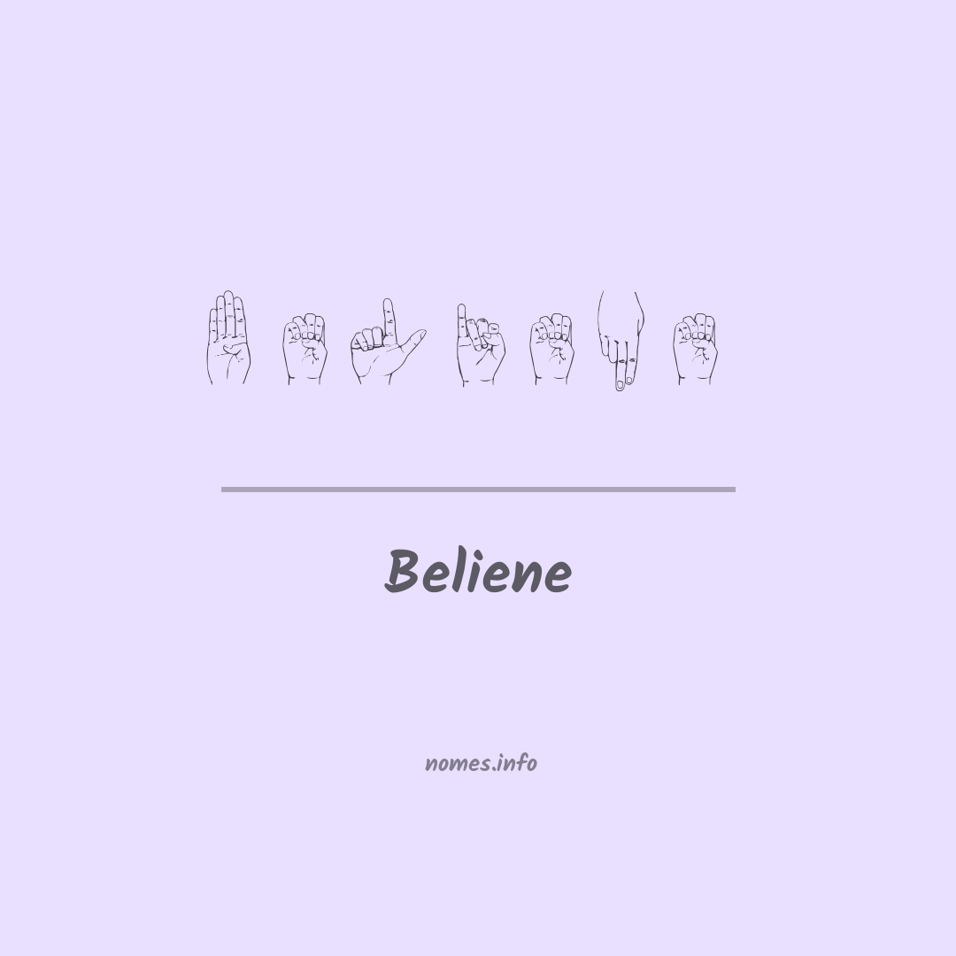 Beliene em Libras