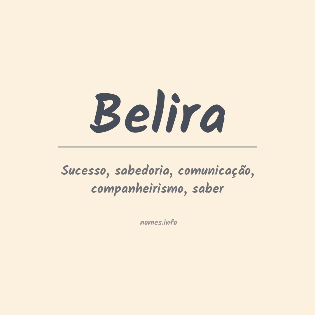 Significado do nome Belira