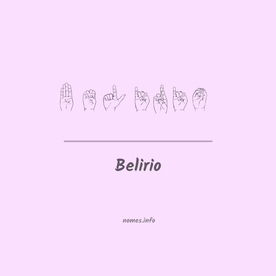 Belirio em Libras