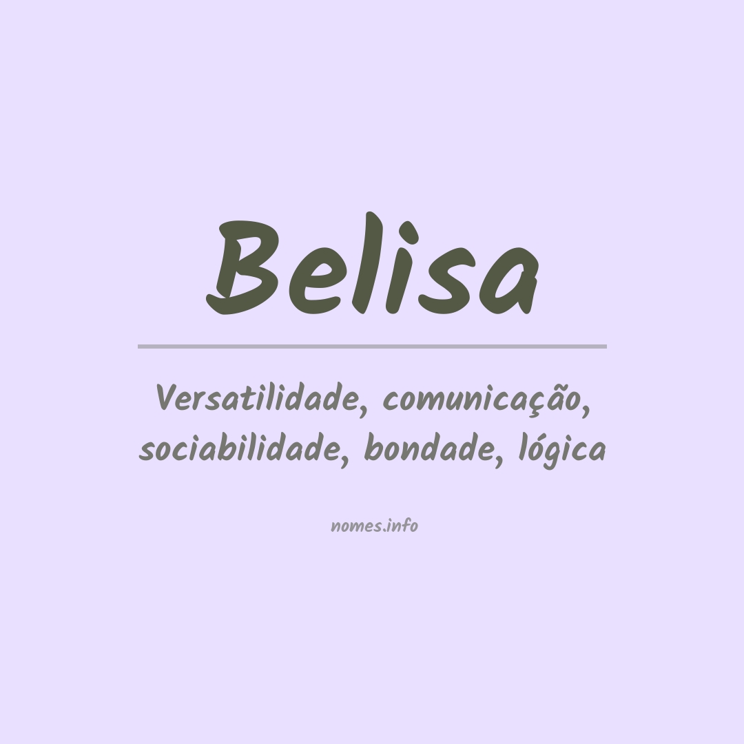 Significado do nome Belisa