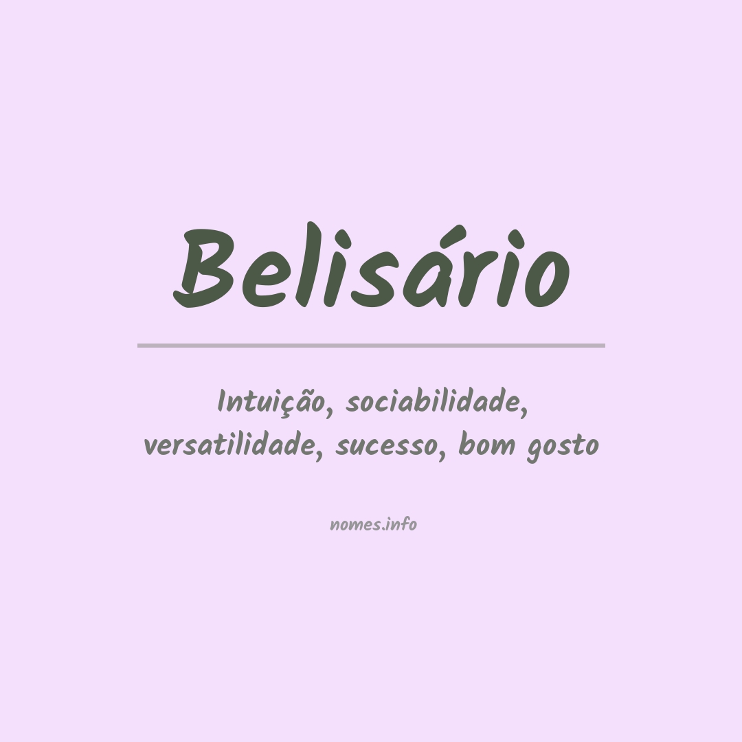 Significado do nome Belisário