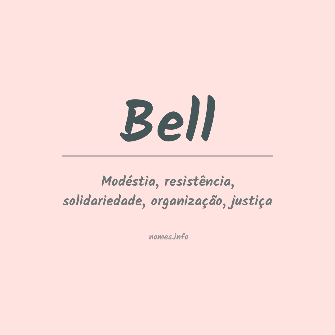 Significado do nome Bell