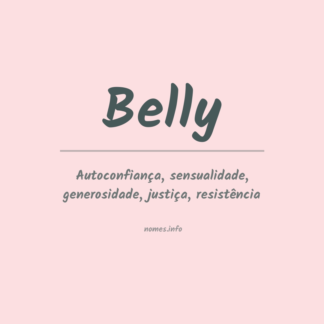 Significado do nome Belly