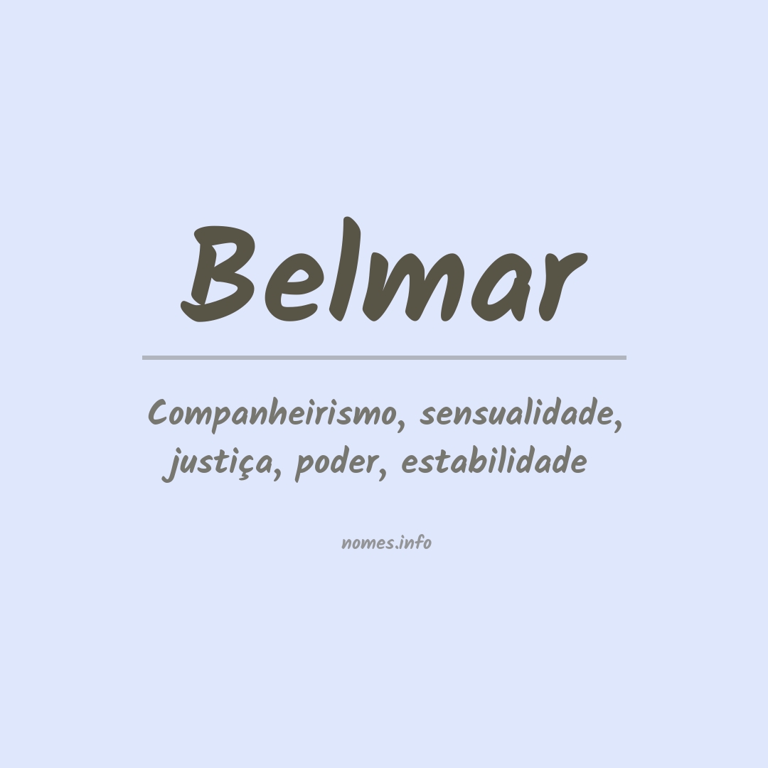 Significado do nome Belmar