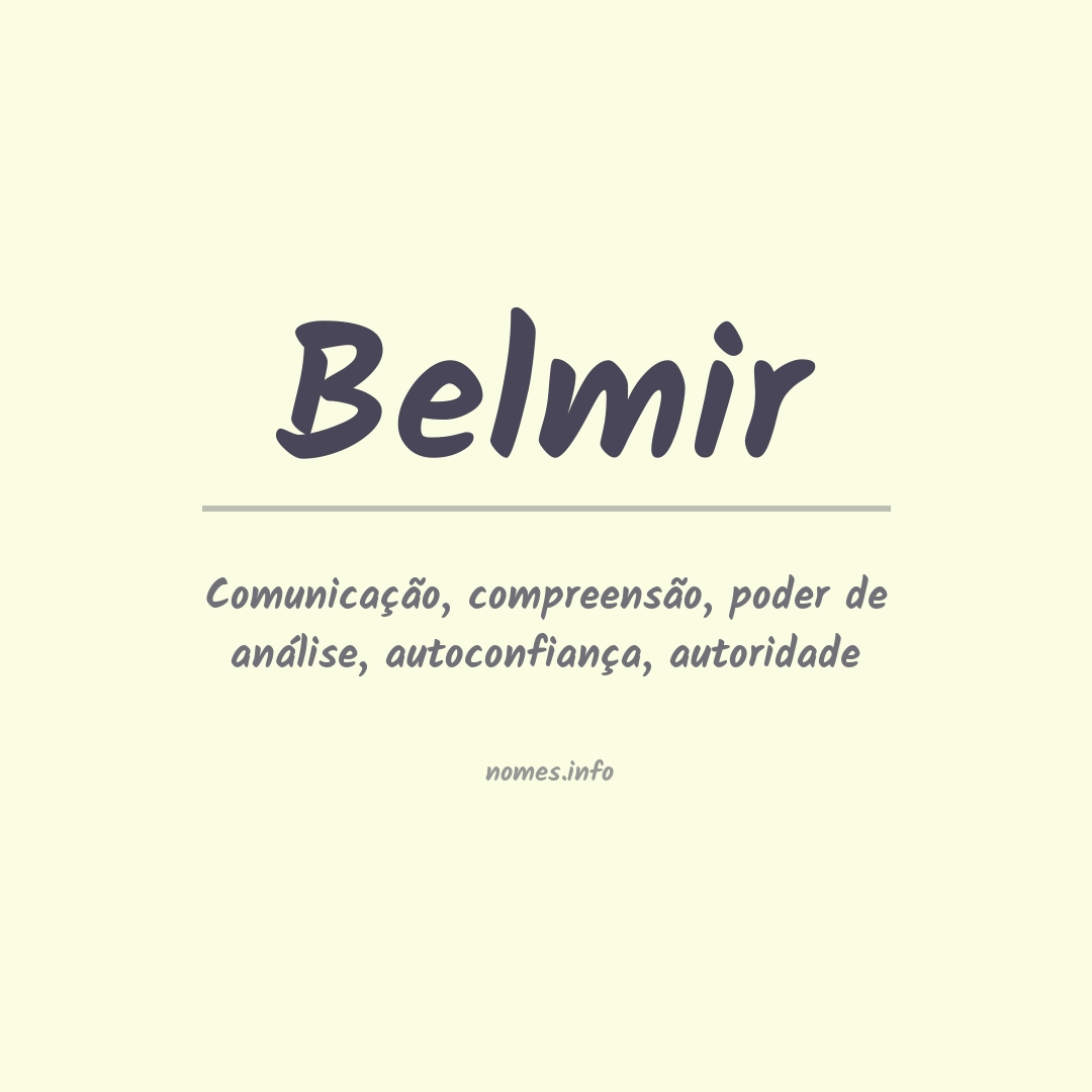 Significado do nome Belmir