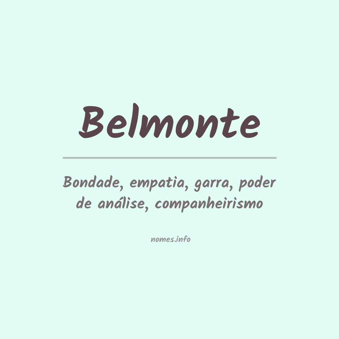 Significado do nome Belmonte